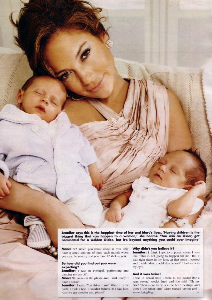 Фото Дженифер Лопес и ее детей в журнале ОК
